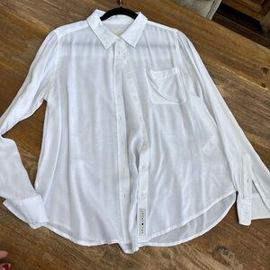 Lucky Brand White Casual Button Down Shirt
